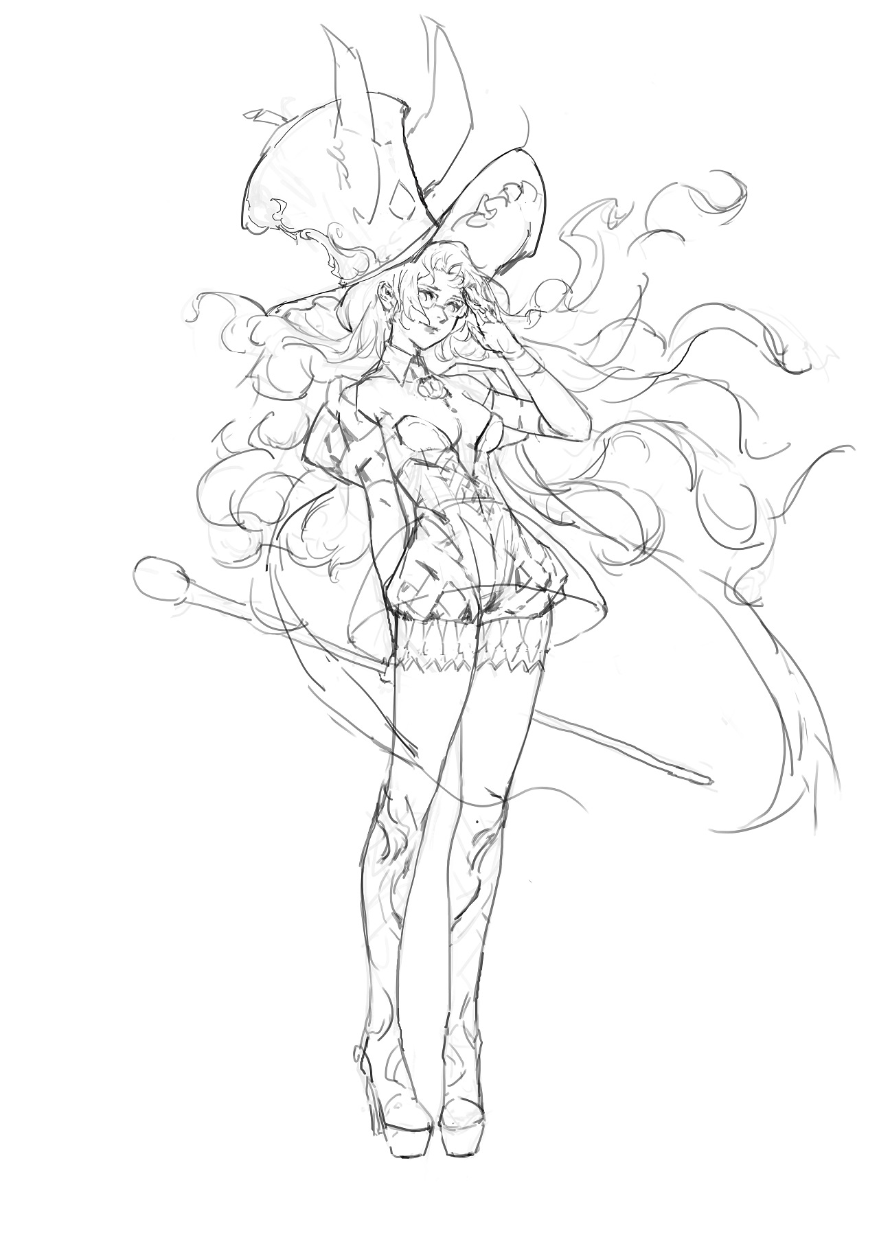 新画了一个魔法师