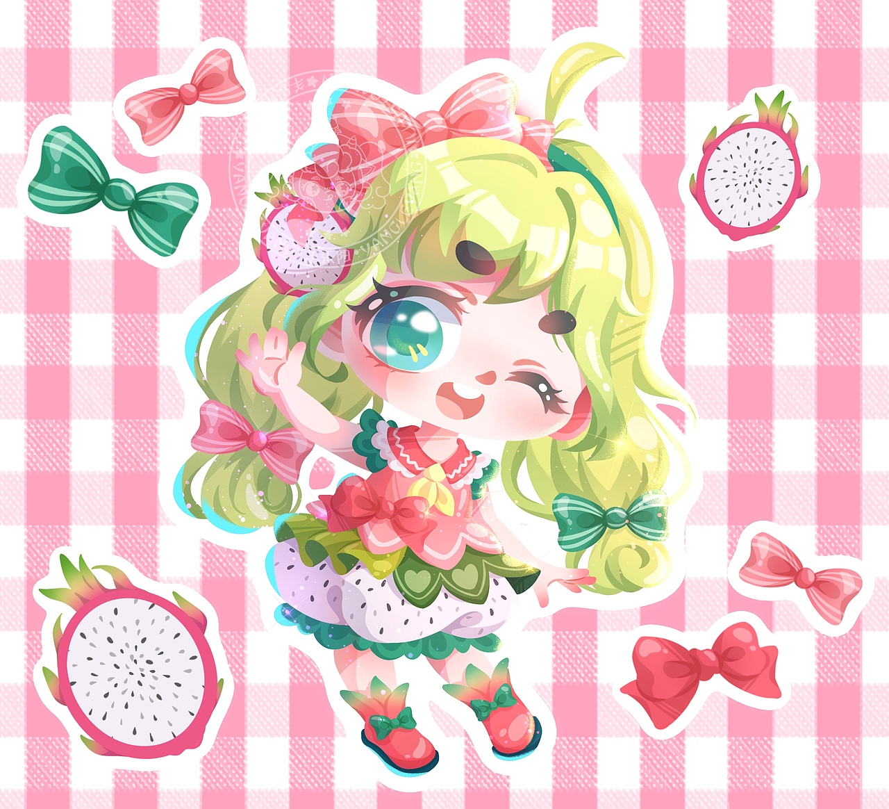 水果拟人系列儿童插画|Q版人物设计