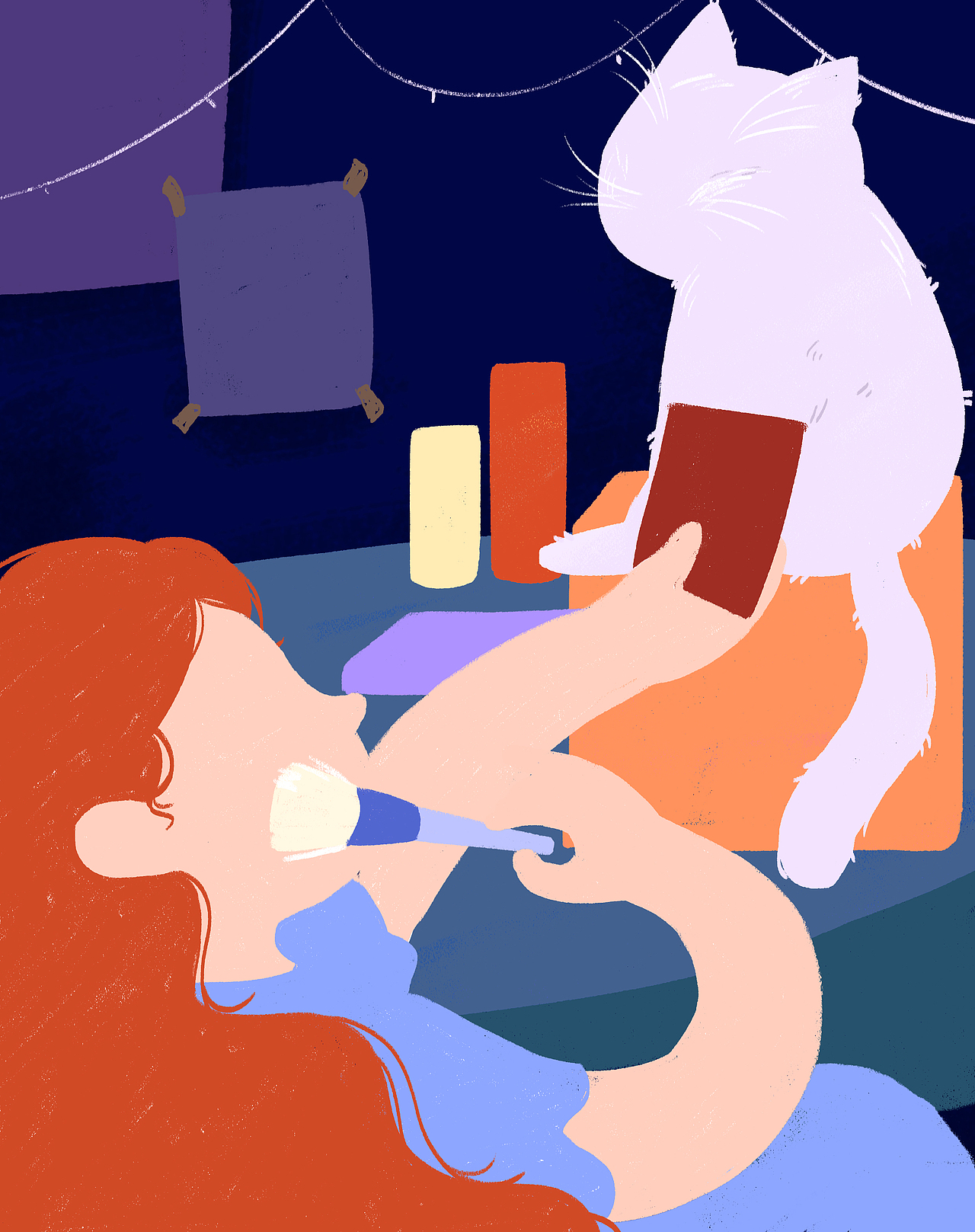 我与猫（图ZMjE2OTg5NzA0） - 儿童插画 - 站酷设计师LIU小太阳Y原创素材 - 站酷ZCOOL