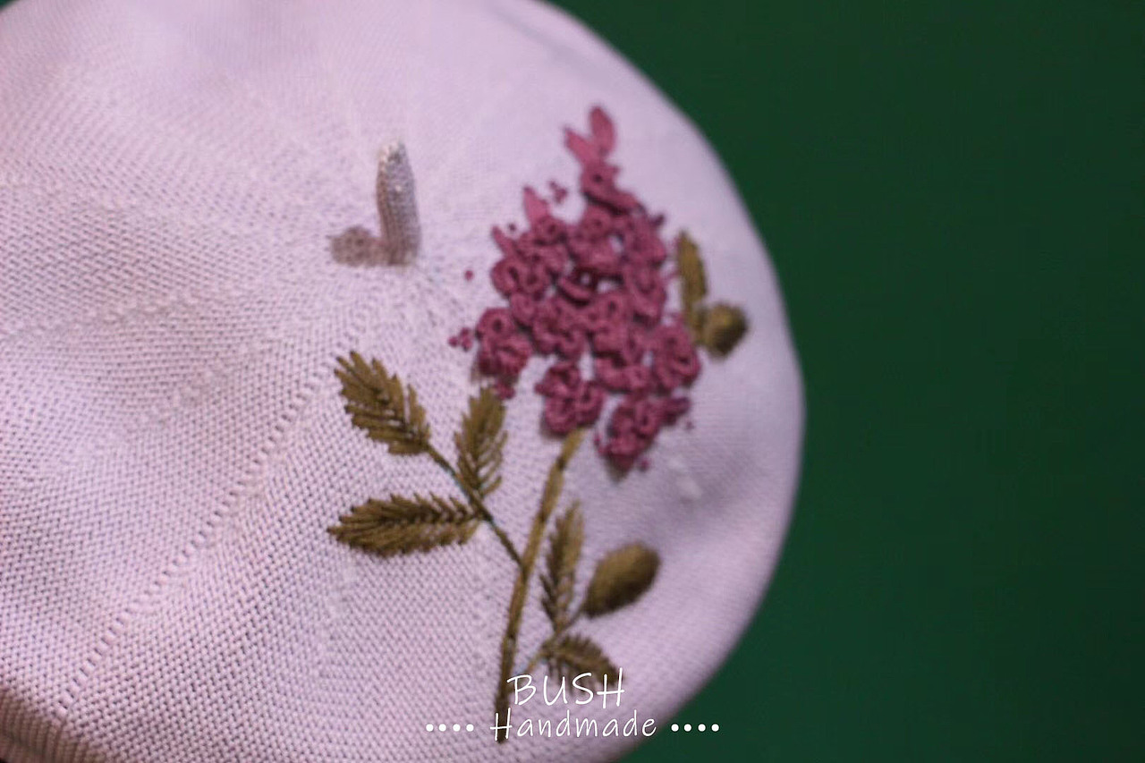BUSH手工刺绣--布兮手工贝雷帽(二)