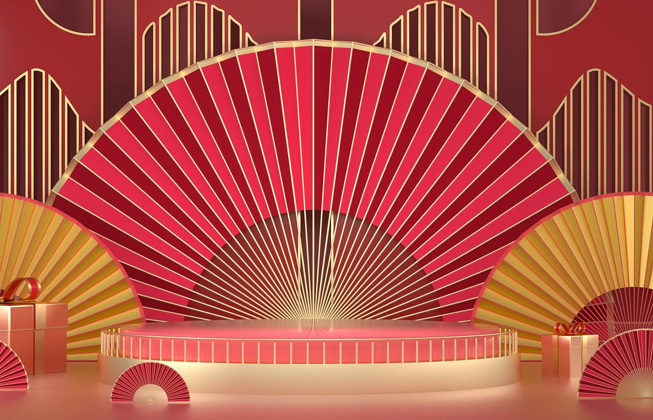 中国风立体场景电商活动背景（图ZMTkxNTU1MjAw） - 场景 - 站酷设计师伊丽莎原创素材 - 站酷ZCOOL