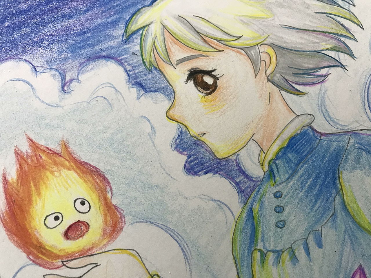 苏菲 哈尔的移动城堡 彩铅