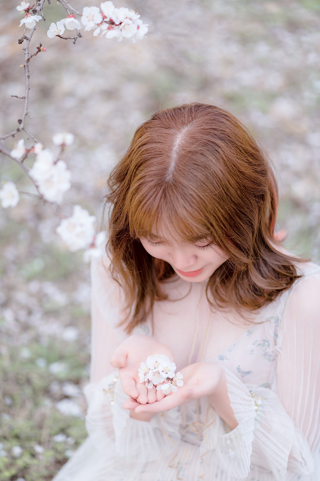 春天杏花丛中的女孩（图ZMjAzNTMyMzQw） - 人像摄影 - 站酷设计师下水道的导游原创素材 - 站酷ZCOOL