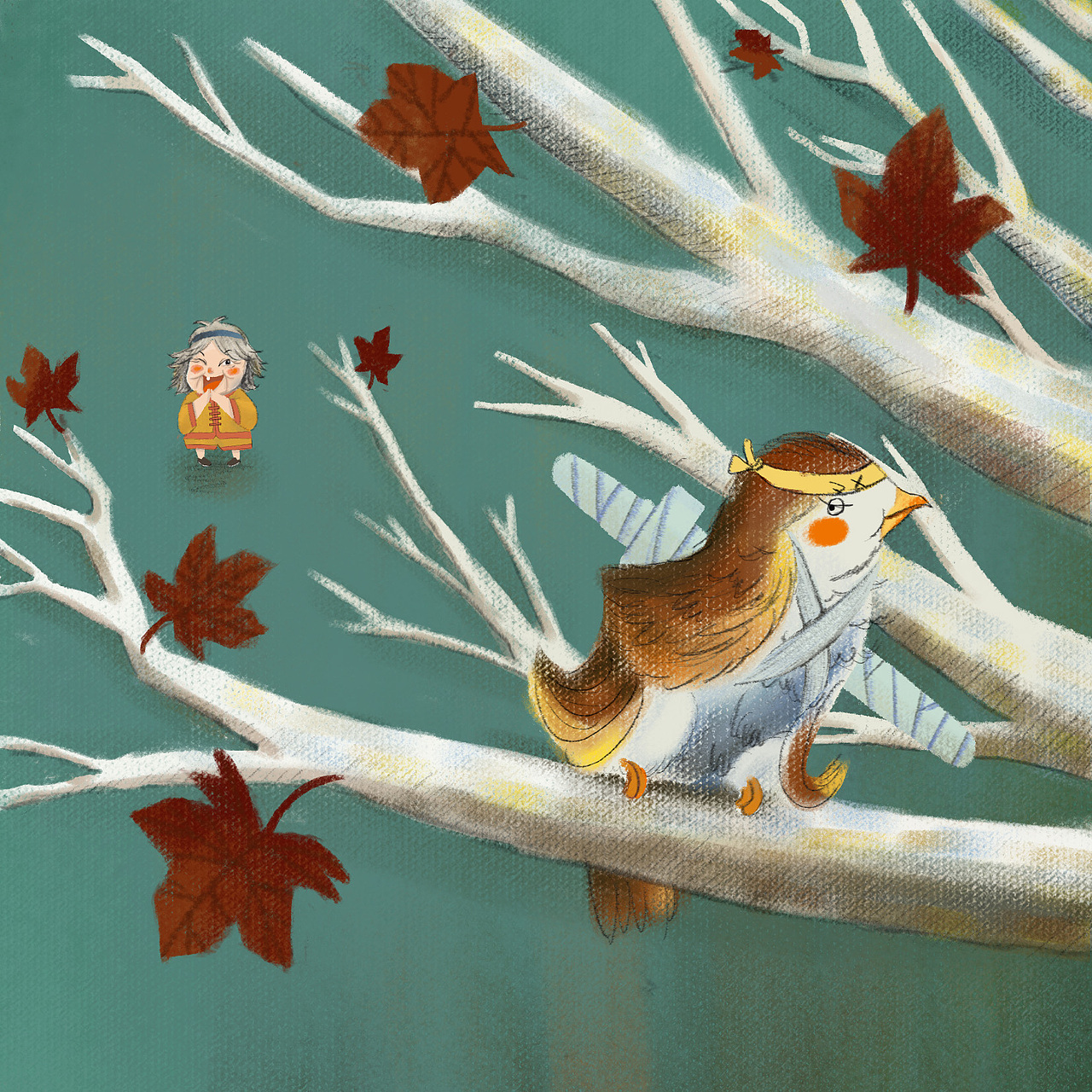 儿童插画《超人奶奶》（图ZMTM1NzAzMDQw） - 儿童插画 - 站酷设计师左一焦了原创素材 - 站酷ZCOOL