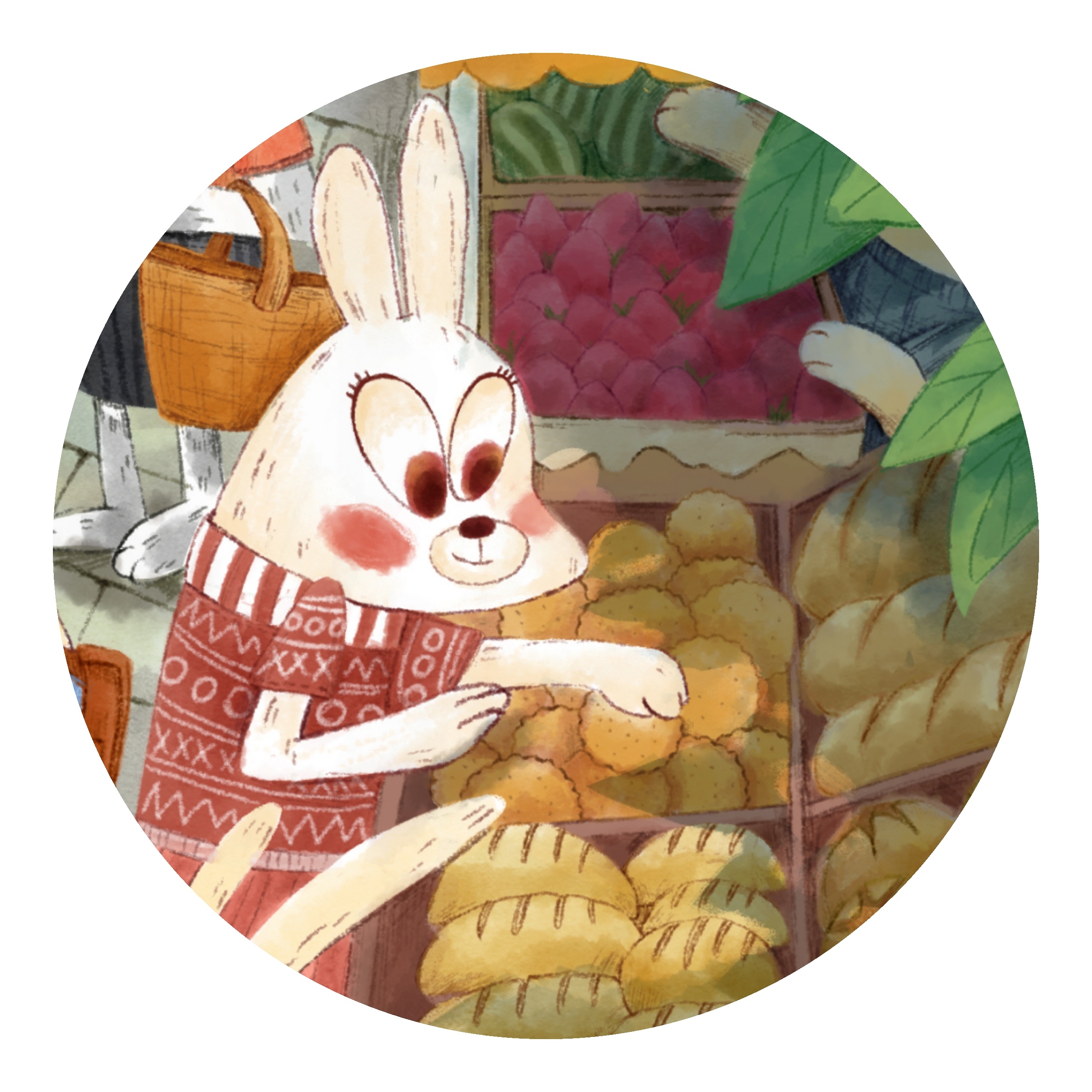 兔镇市集|插画|插画习作|筱筱马 - 原创作品 - 站酷 (zcool)