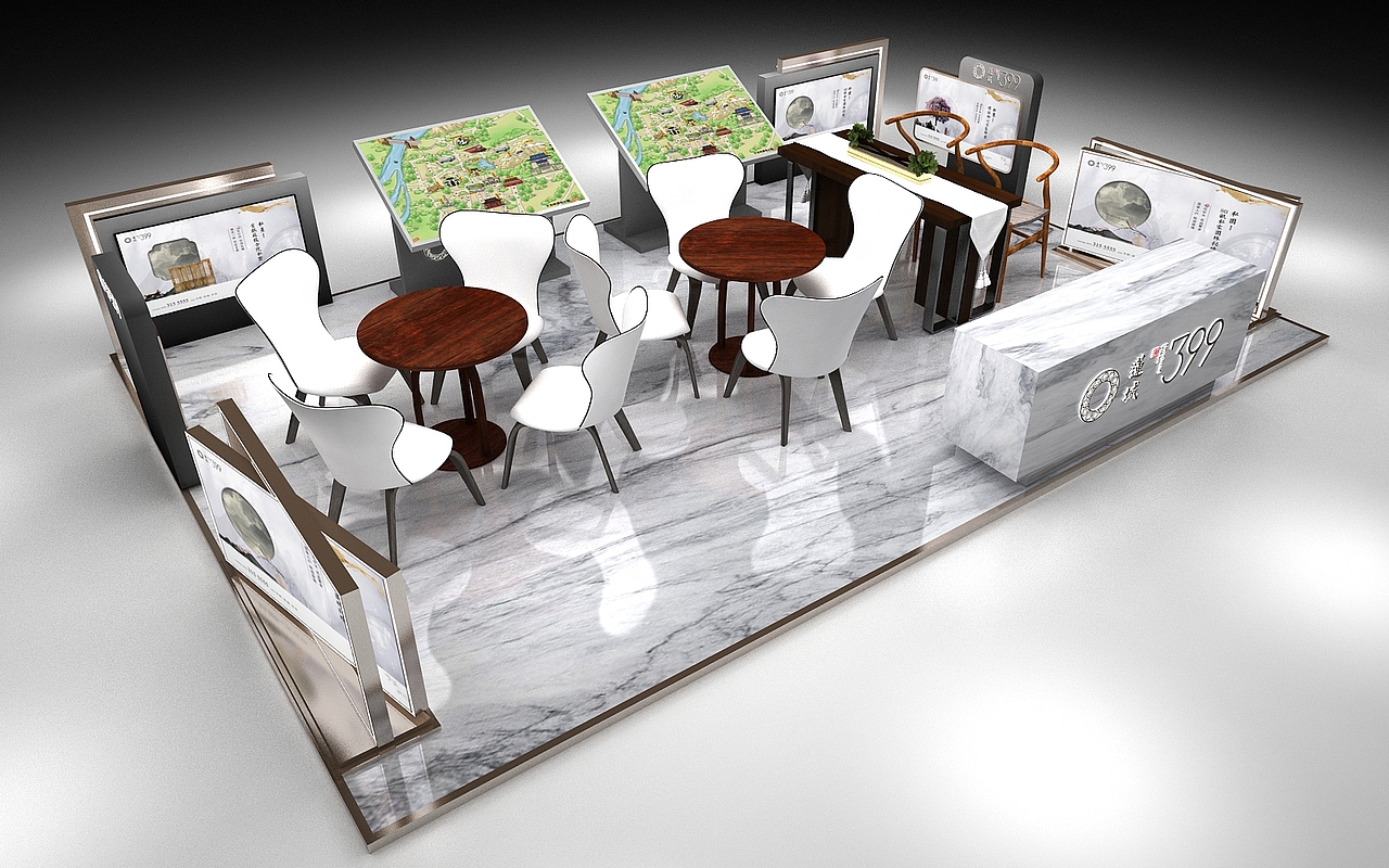 地产展位展会现代风展厅展台作品信息创作时间2021/05/27收录收藏夹