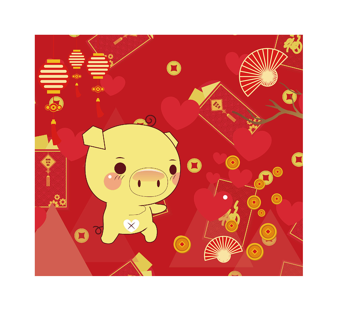 幸福小猪坚强（图ZMjY1ODA5NDY0） - 商业插画 - 站酷设计师良冬然原创素材 - 站酷ZCOOL