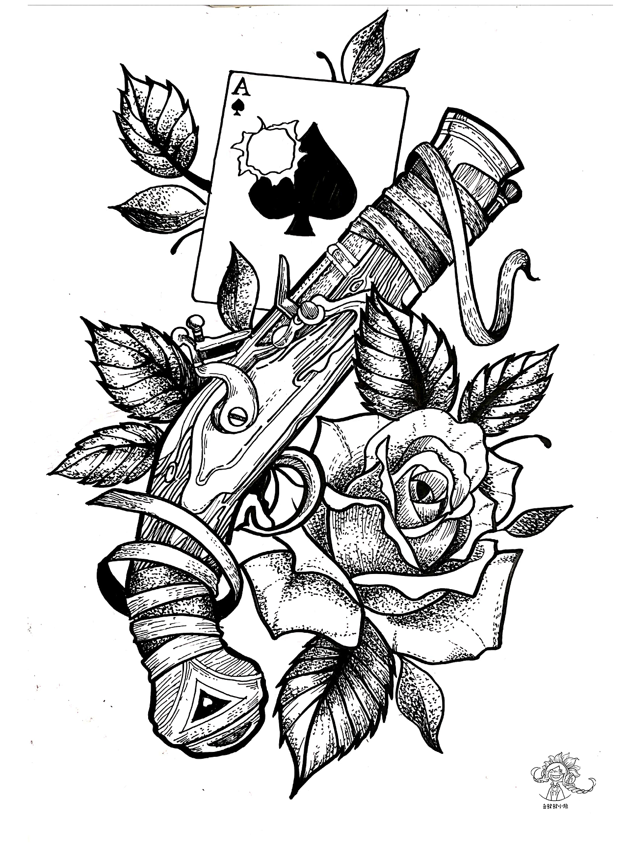 卡牌、枪和玫瑰   DAY18