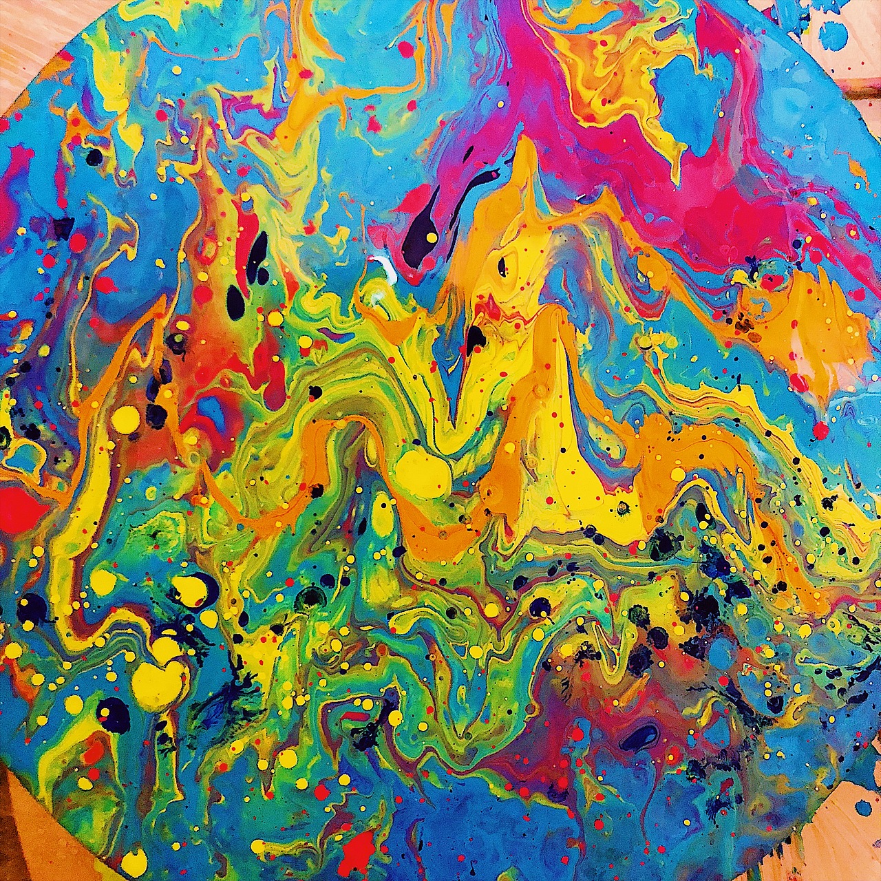 流体画pouringpainting的尝试panny第三篇星空