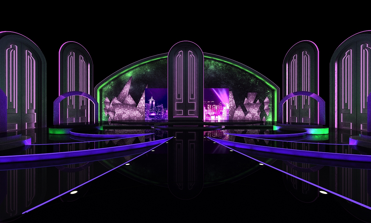 舞台3dsmax全景图（图ZMTYwODQwNzc2） - 舞台美术 - 站酷设计师打咏春的田鸡原创素材 - 站酷ZCOOL