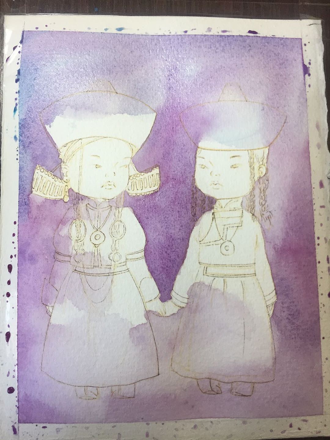 布里亚特少女——绘画过程（图ZMTgyNjY5MjI4） - 创作习作 - 站酷设计师surbadrah飞原创素材 - 站酷ZCOOL