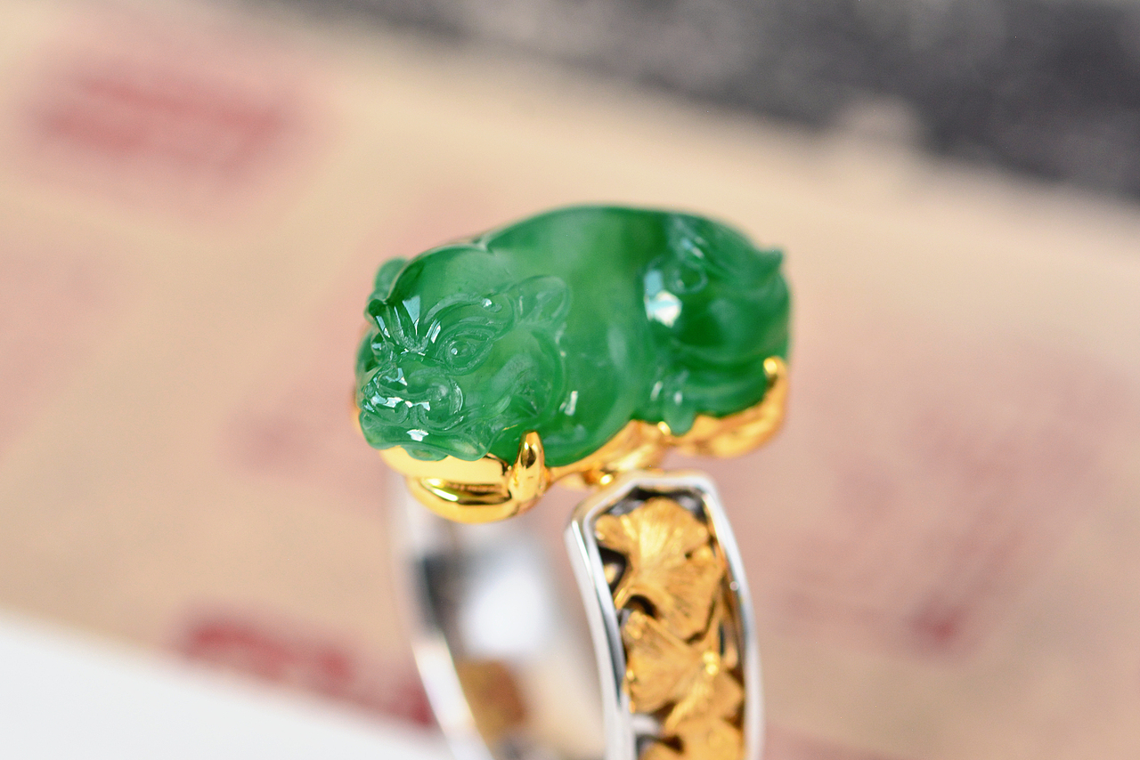 设计师作品|貔貅银杏叶戒指（图ZMjY5NzgyODA4） - 首饰设计 - 站酷设计师天使原创珠宝设计原创素材 - 站酷ZCOOL