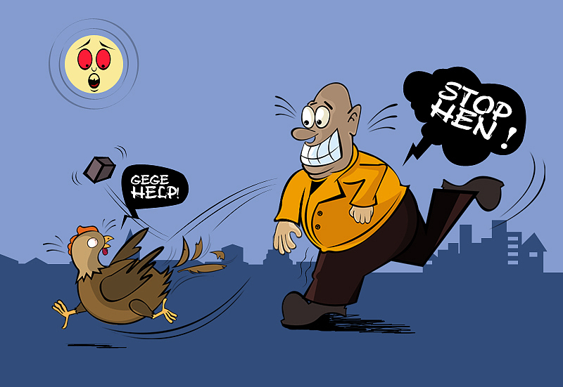 你给我站住!母鸡!