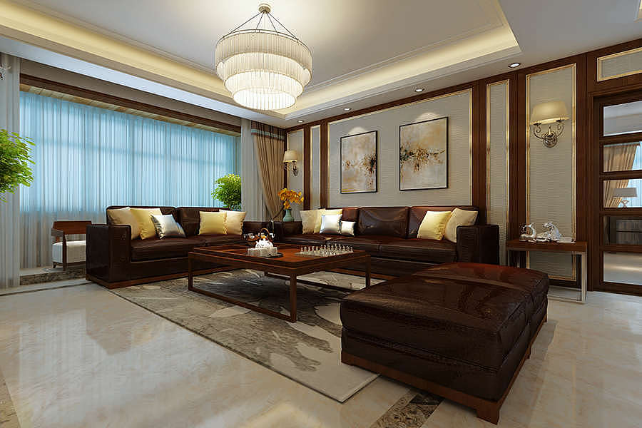 我家装修|分享济宁南池公馆192平现代中式装修设计案例