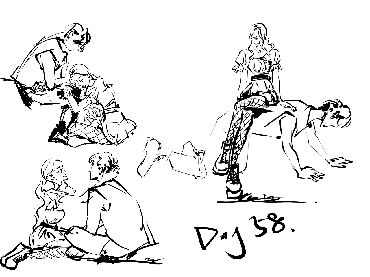 速写打卡(58/60)（图ZMjkwMjgyODQ4） - 创作习作 - 站酷设计师大吉大利大饼原创素材 - 站酷ZCOOL