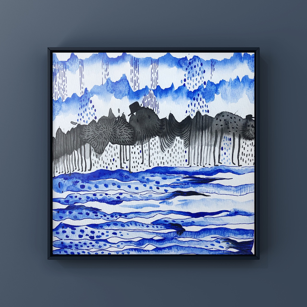 水彩小怪物(装饰画)