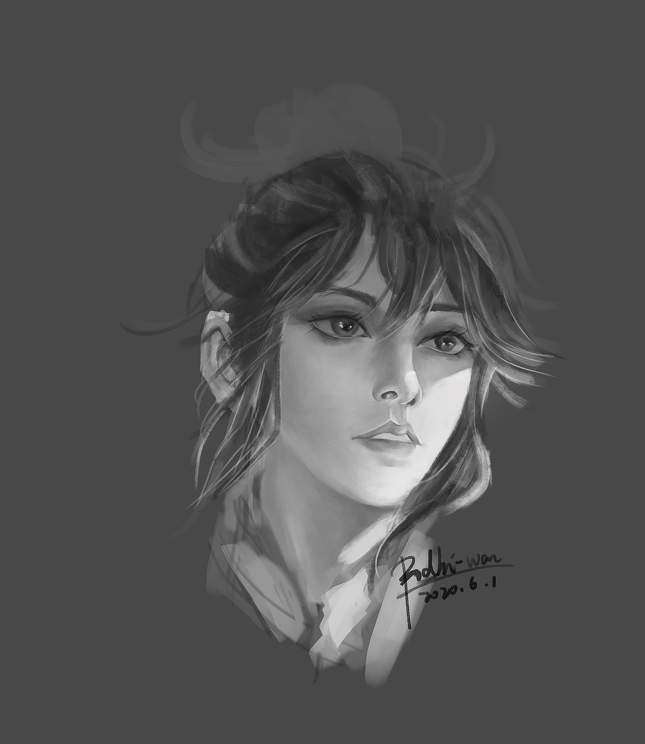 6月黑白头像临摹练习