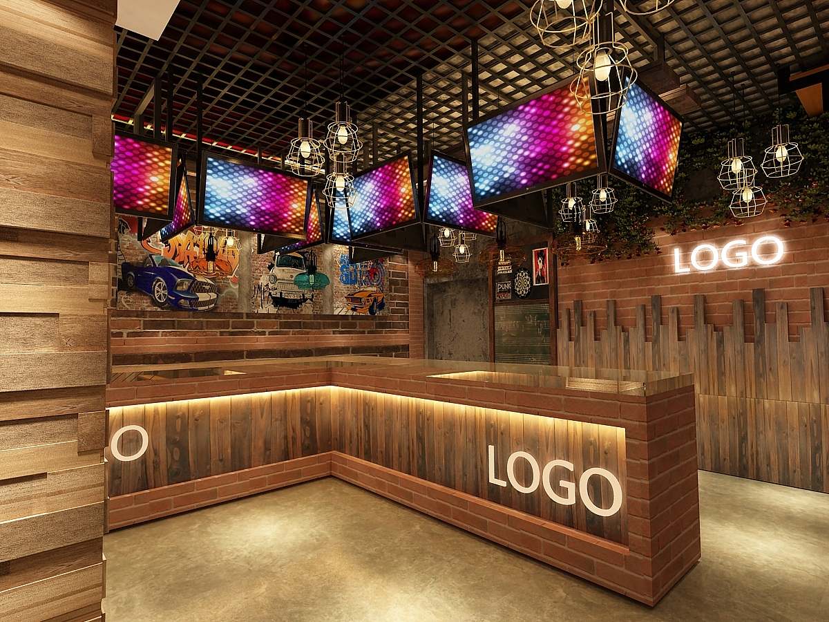 工业风餐厅（图ZMTU1OTczNTI0） - 家装设计 - 站酷设计师一九九二效果图原创素材 - 站酷ZCOOL