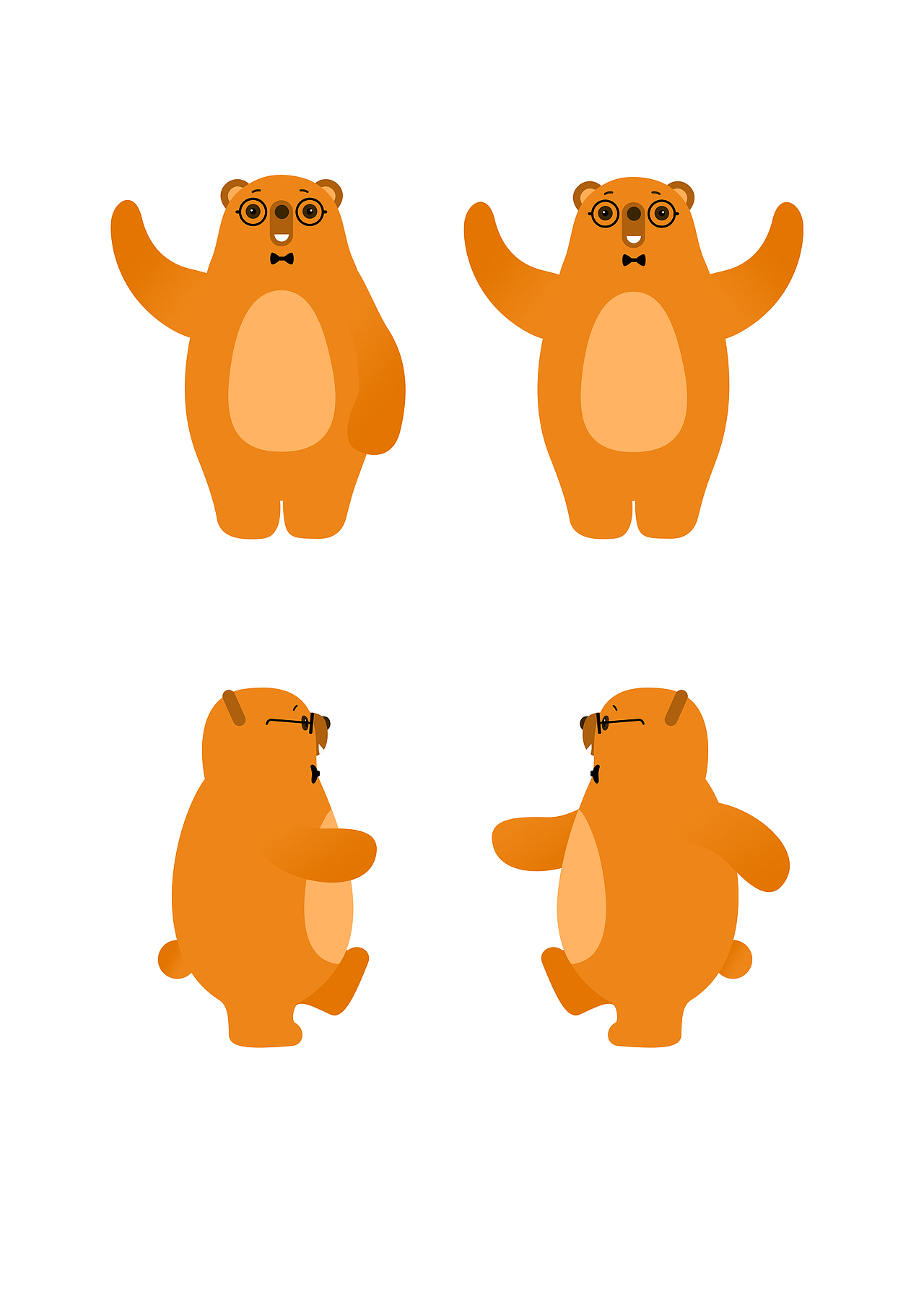 親切可愛又具有紳士風(fēng)度的熊博士（圖ZNzM3MDA4NjA=） - 包裝 - 站酷設(shè)計師巢棲畫室原創(chuàng)素材 - 站酷ZCOOL