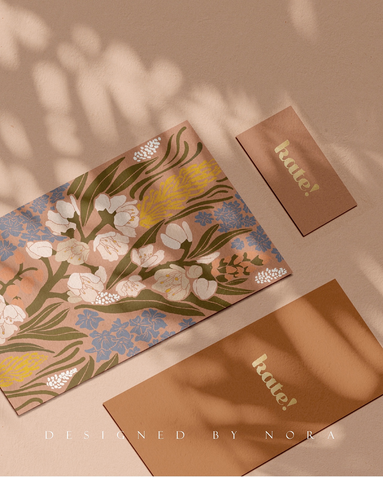 1原创作品插画商业插画花卉插画明信片品牌设计平面设计图案设计nora