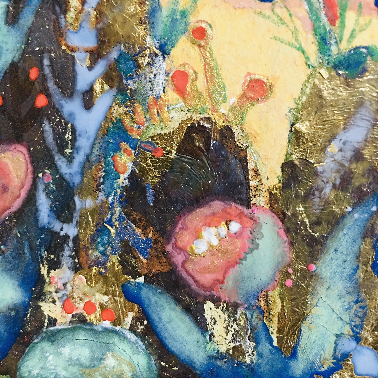 岩彩《乱花渐欲迷人眼》（图ZMzA0NjM4MjU2） - 艺术插画 - 站酷设计师亦芦花原创素材 - 站酷ZCOOL