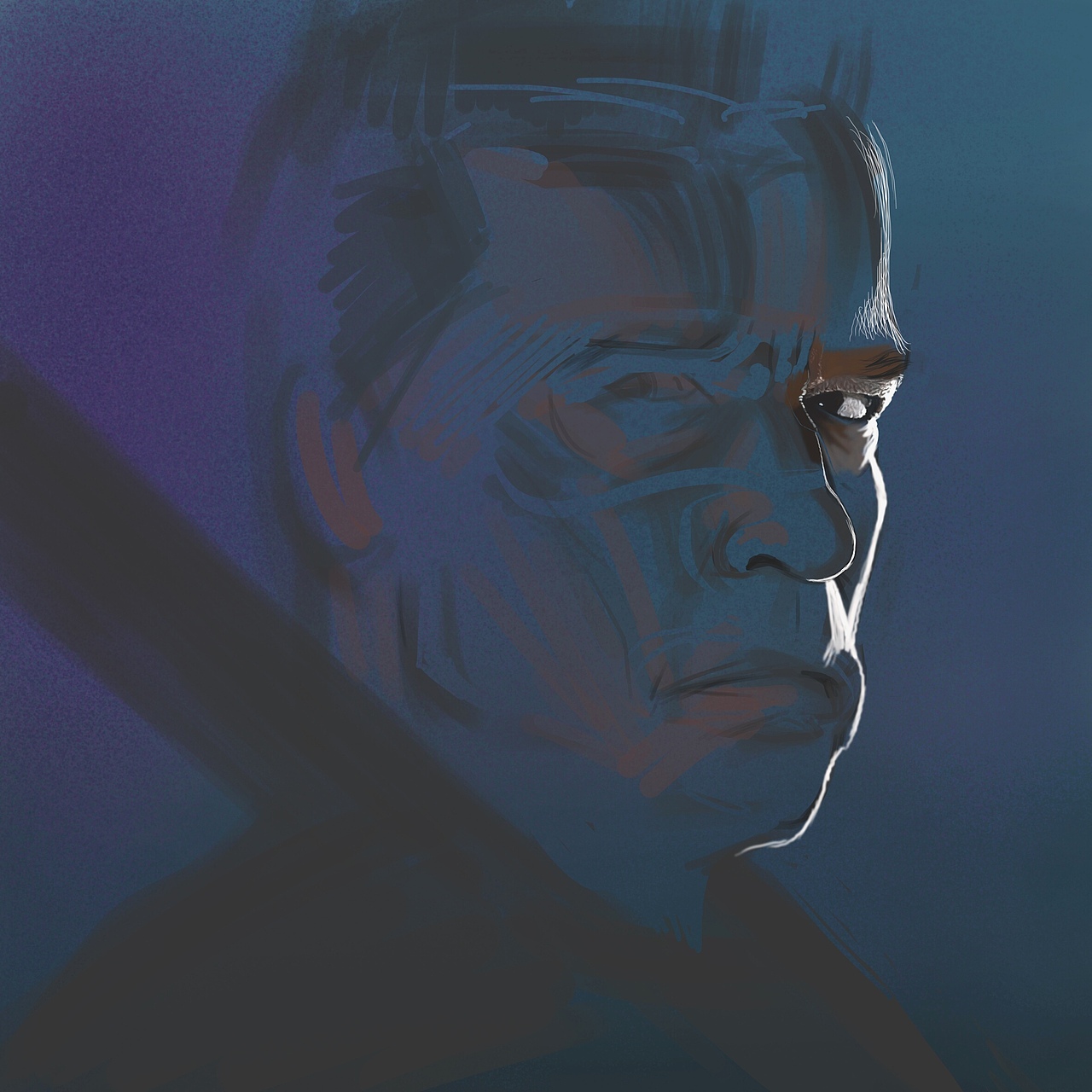 ps全手绘终结者