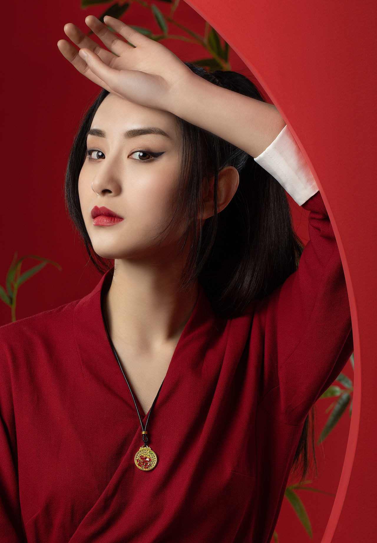 中国风黄金平面模特拍摄