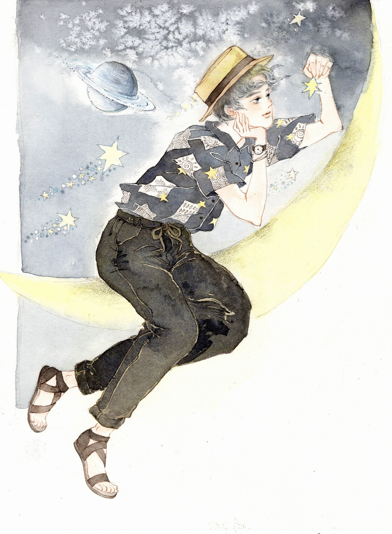 少年（图ZMjY5OTUwMjU2） - 创作习作 - 站酷设计师emmiliu原创素材 - 站酷ZCOOL