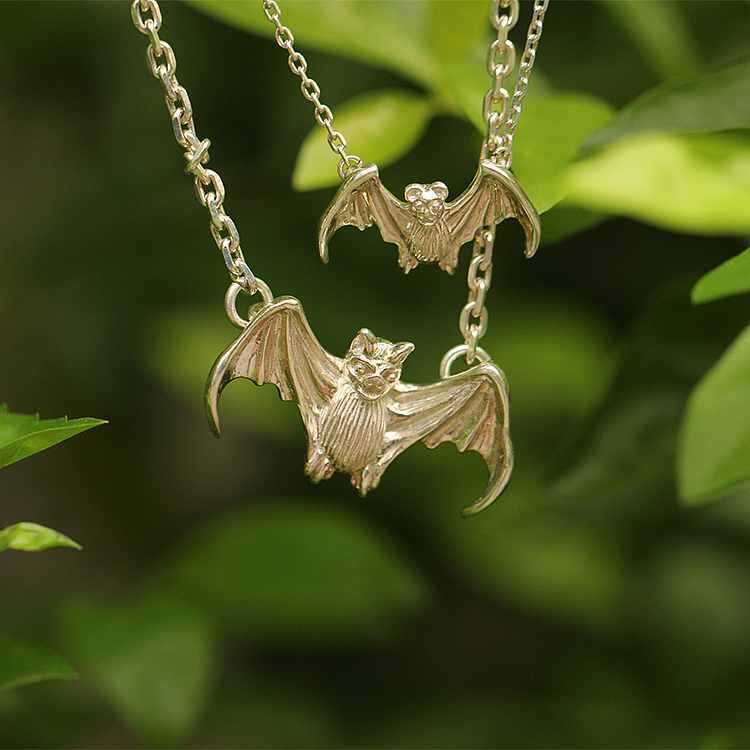 偶屿原创蝙蝠主题银饰——淡淡的诙谐是笑对人生的一方良药,祝您与愿同福