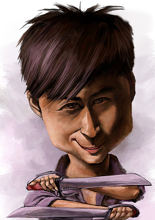 鑫春漫画脸书|之功夫明星系列13-吴京