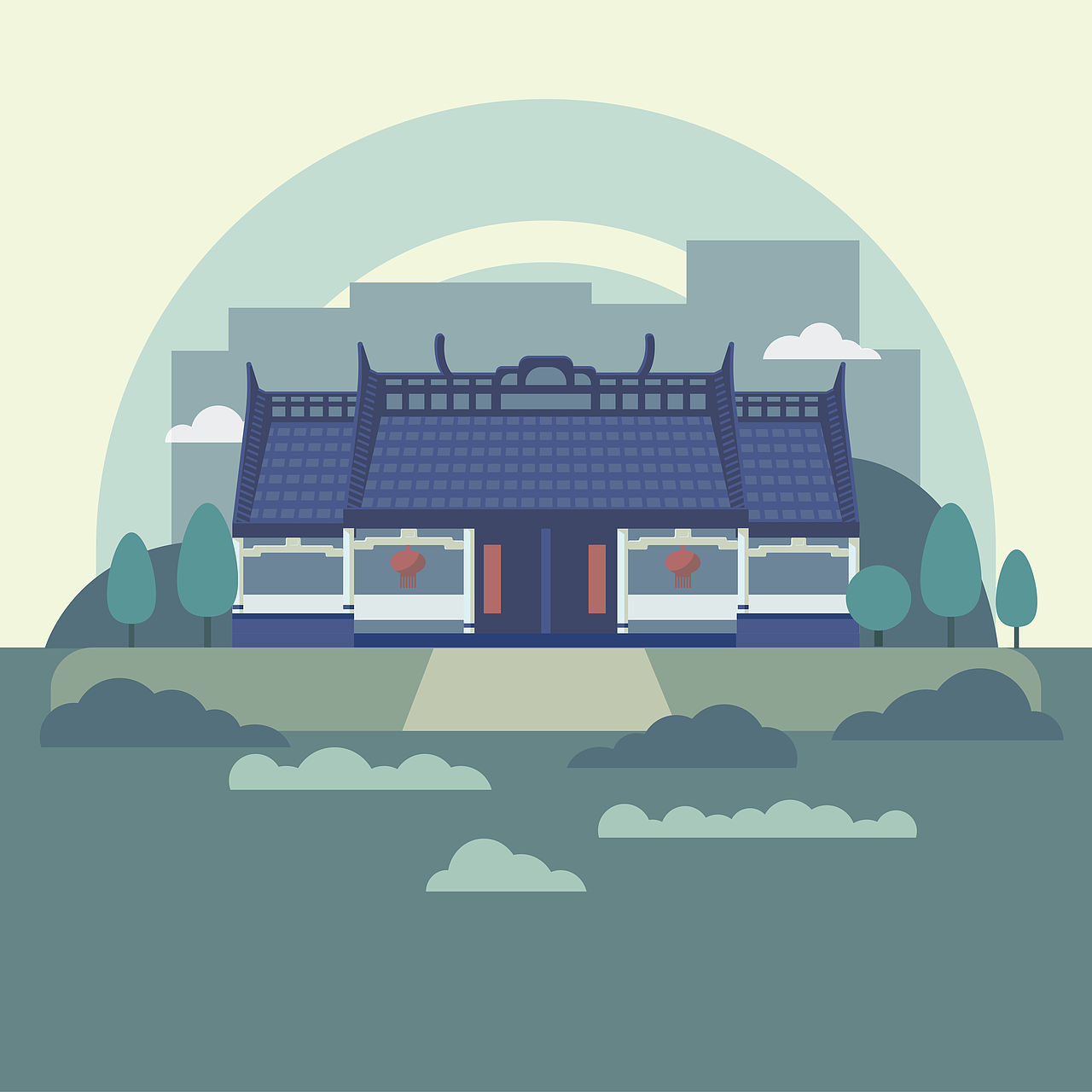 羊城新八景-AI插画（图ZMjM0ODg2NjEy） - 艺术插画 - 站酷设计师Janieee1原创素材 - 站酷ZCOOL
