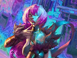 英雄联盟伊芙琳同人