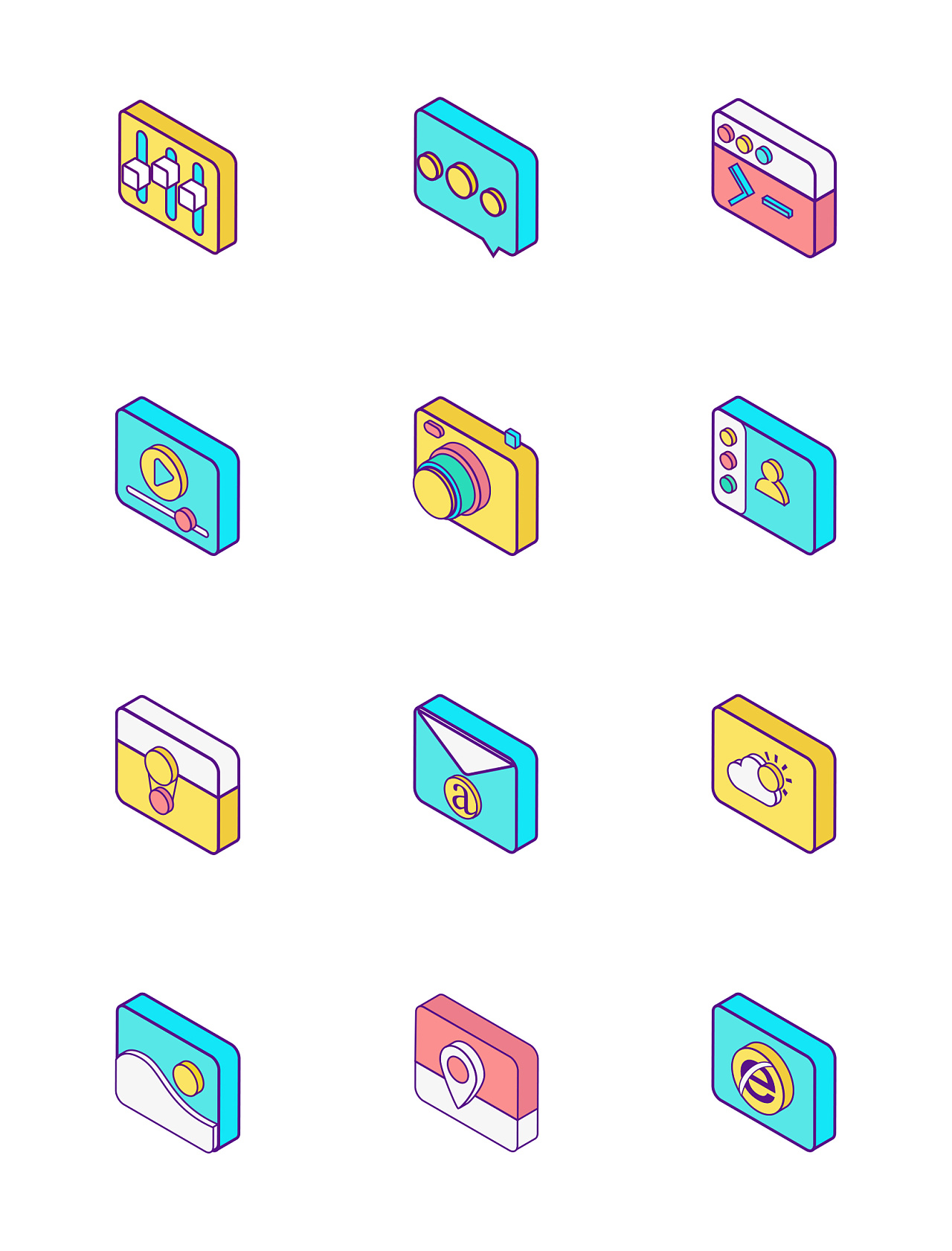 2.5d图标 - 原创作品 - 站酷(zcool)