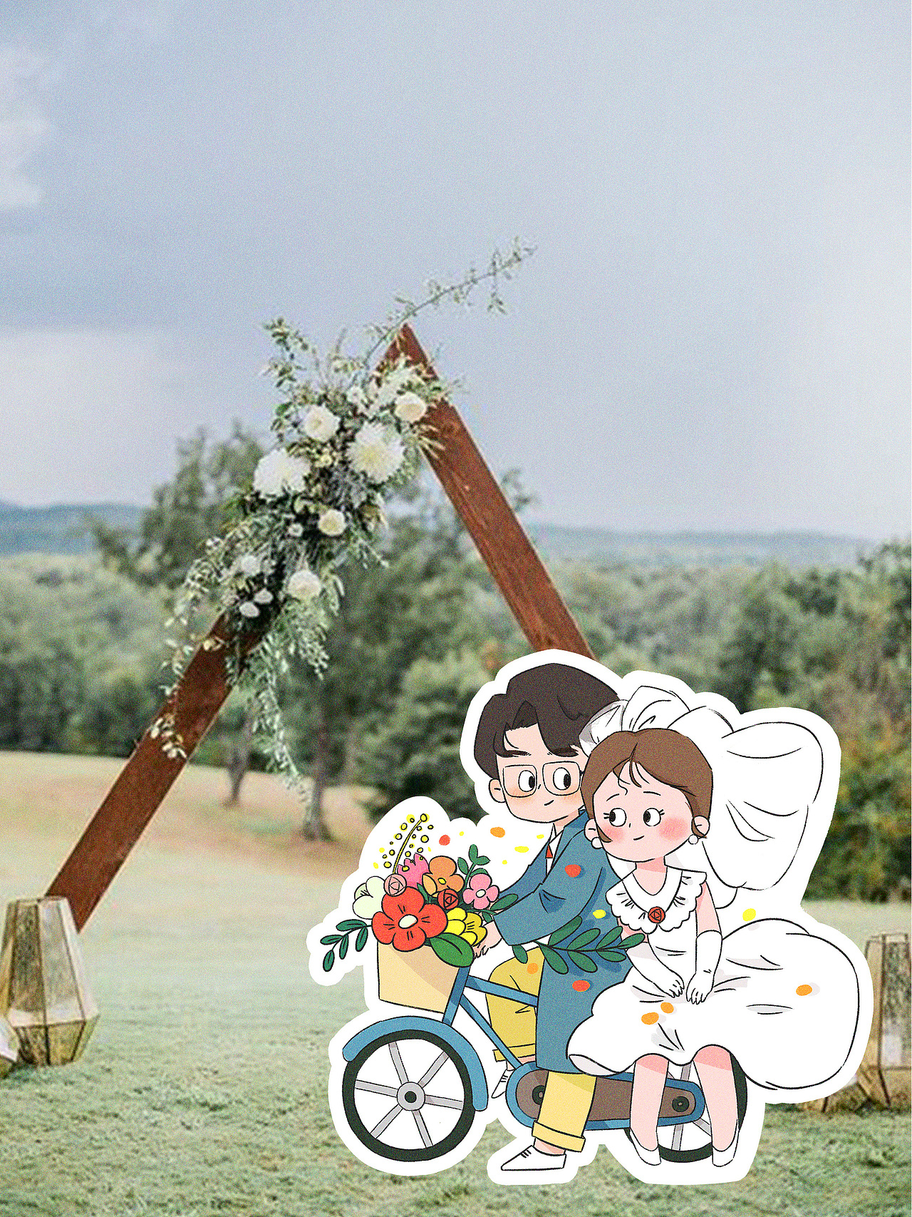 婚禮插畫｜一些合集（圖ZMzU2MzE2MTEy） - 兒童插畫 - 站酷設計師山楂陳皮加水原創(chuàng)素材 - 站酷ZCOOL