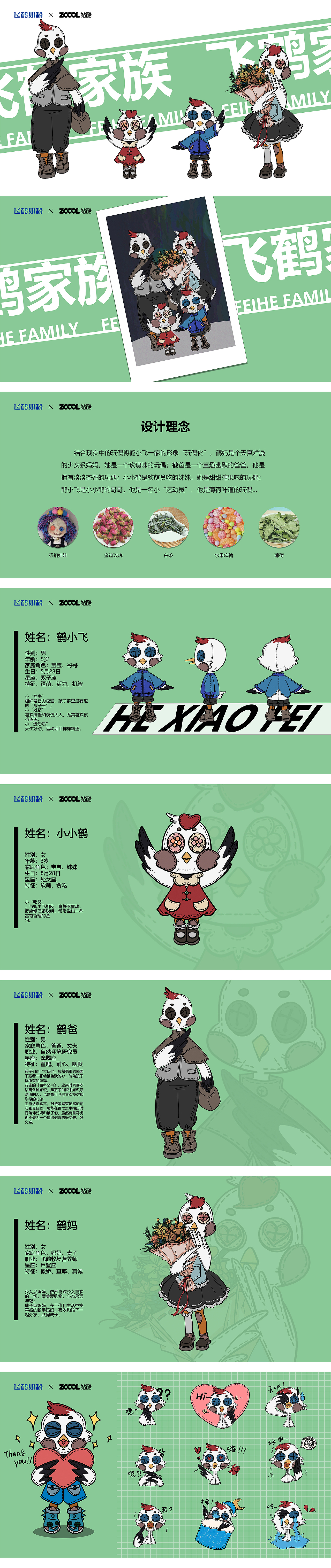 飞鹤家族~（图ZMzM3ODM2Njk2） - IP形象 - 站酷设计师醒醒今天醒了吗原创素材 - 站酷ZCOOL