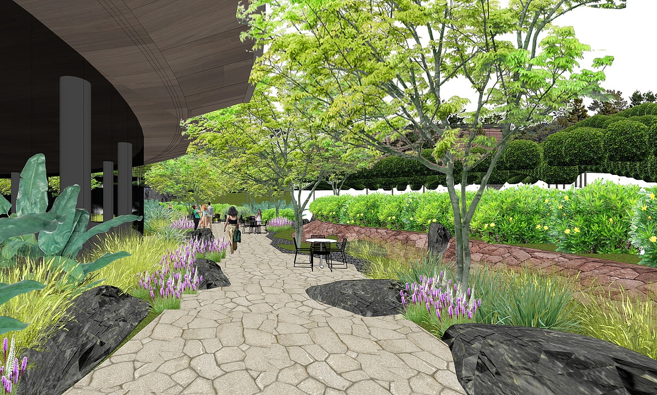 融创普洱国际健康城景观SU模型下载