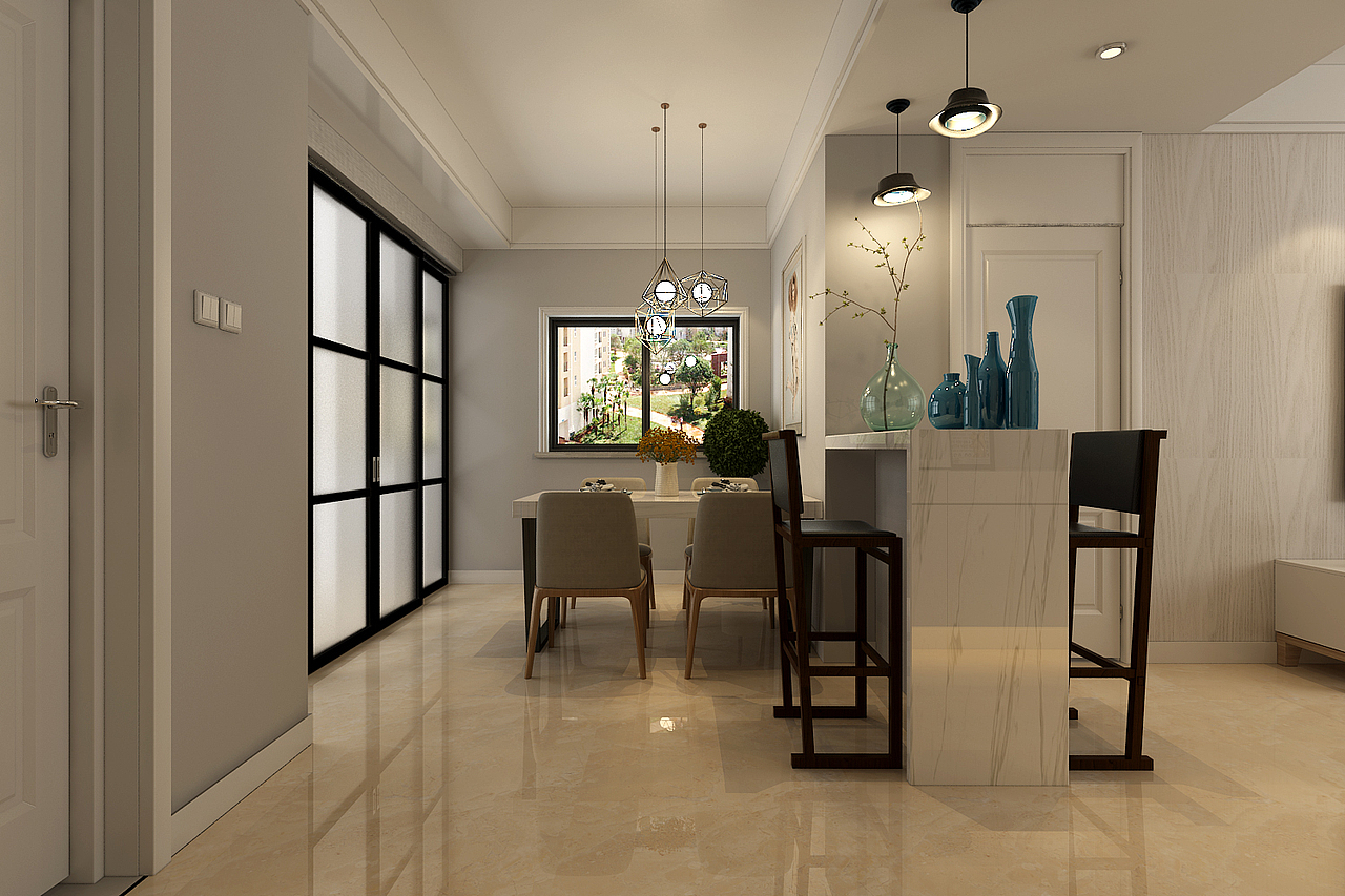 【保定金舍装饰】朝阳首府90平现代北欧风格效果图