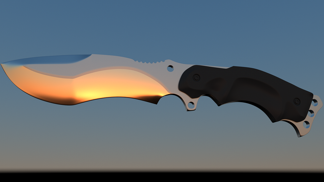 一个设计实践课做的战术匕首