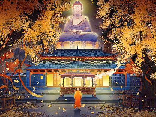 【寿县篇 · 三】 报恩寺 手绘插画