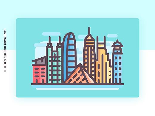 AI插画——各地地标建筑