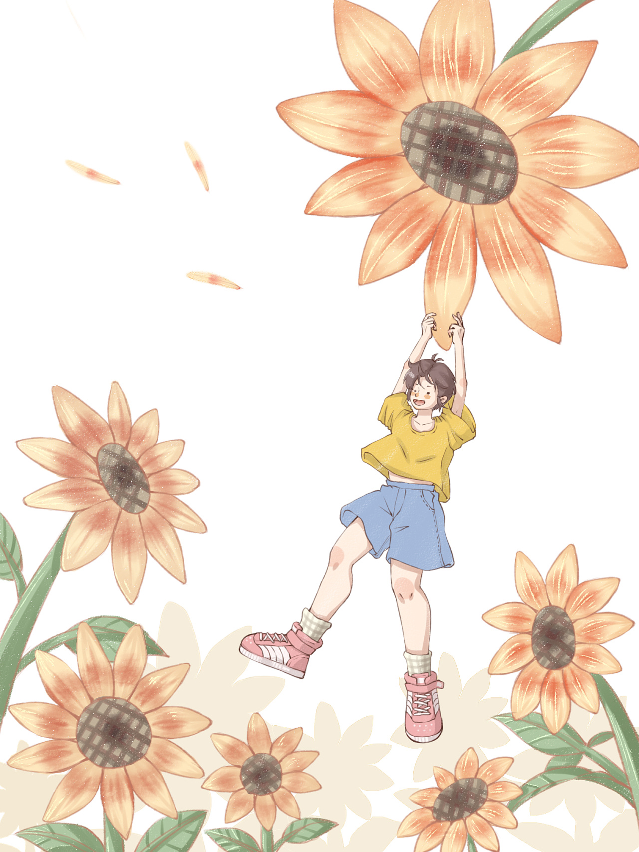 花与少年-向日葵