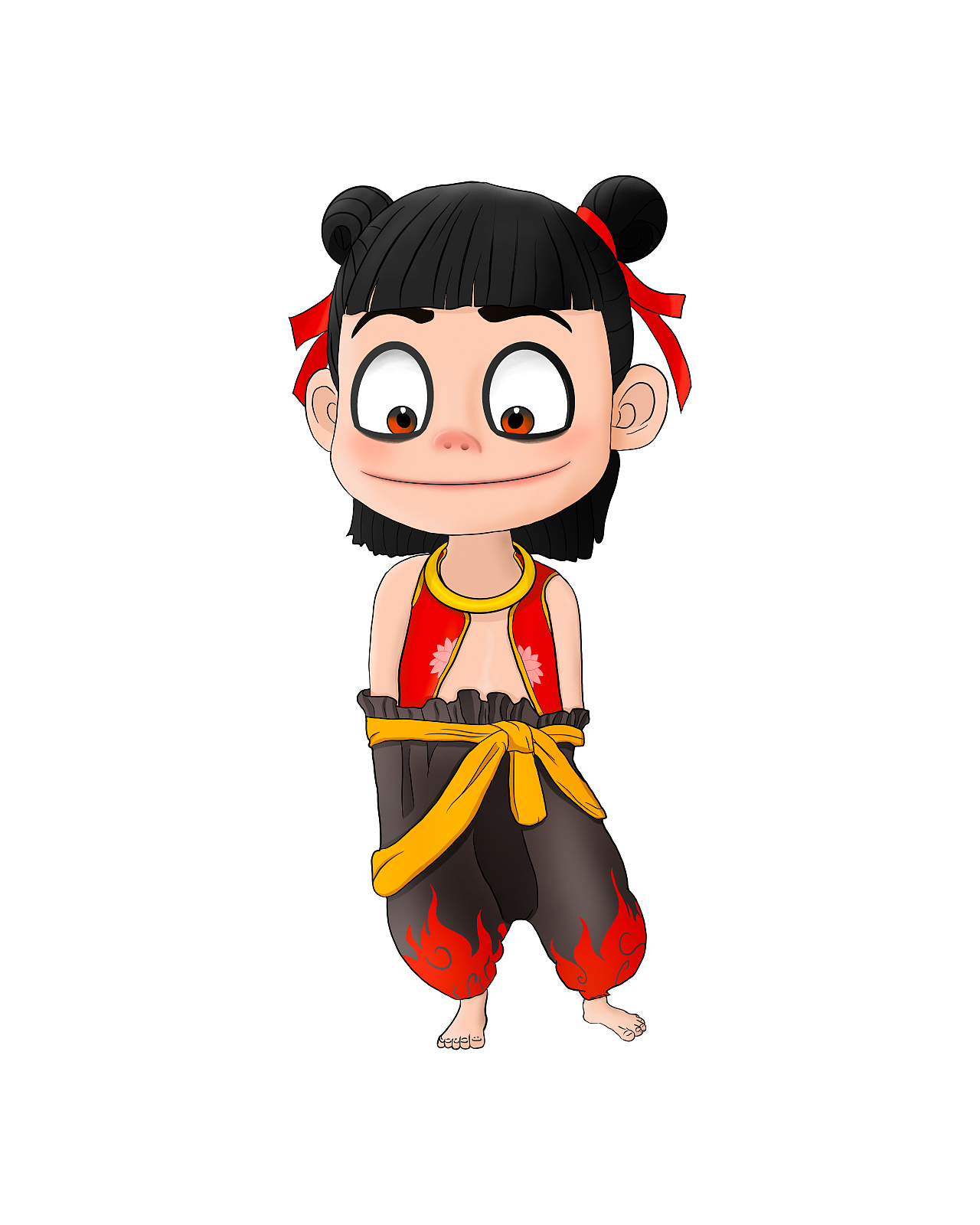 ipad手绘哪吒|插画|艺术插画|影无邪 - 原创作品 - 站酷 (zcool)