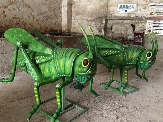 昆虫雕塑 仿真动物雕塑小品蚱蜢草蜢螳螂仿真雕塑