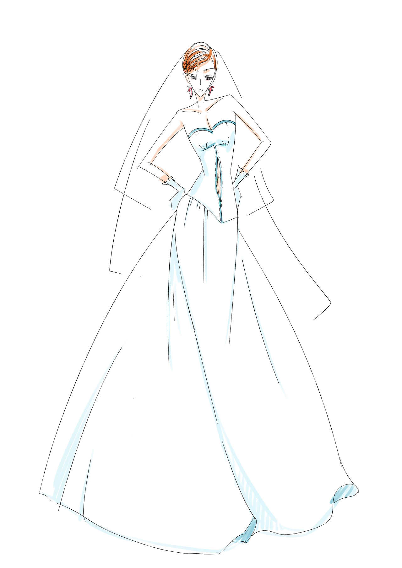 婚纱手稿|插画|创作习作|起酥小姐_原创作品-站酷zcool