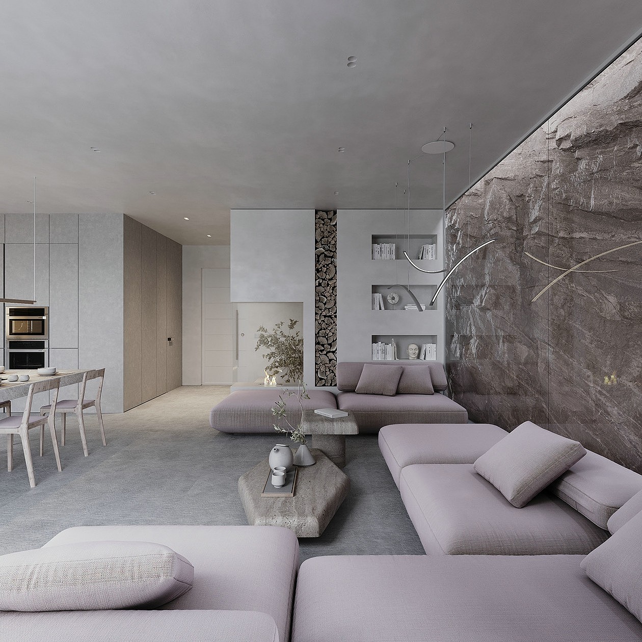 105㎡公寓 在通往自然之路上的极简主义（图ZMjQ1OTQ5NDIw） - 家装设计 - 站酷设计师小小冰8025原创素材 - 站酷ZCOOL