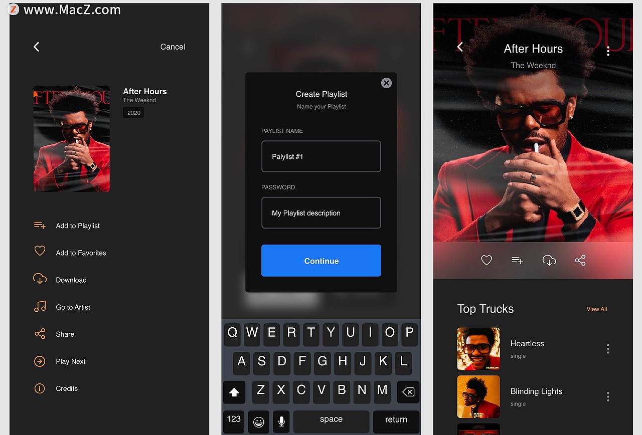 62屏音乐视频流媒体应用UI套件