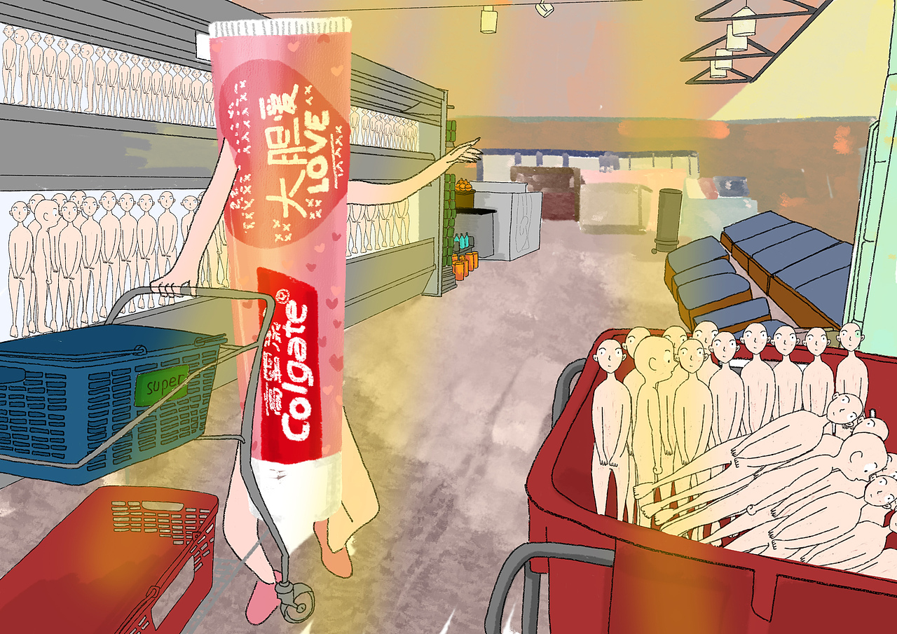 人生如卖场，抢不过就错过（图ZMTE4Njc3NDUy） - 商业插画 - 站酷设计师吴花花是吴花花原创素材 - 站酷ZCOOL