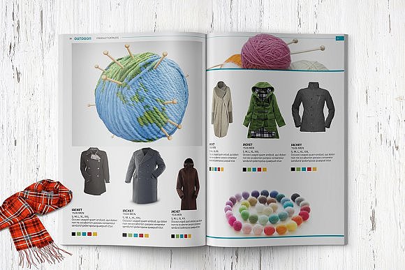 42页户外服装产品画册模板