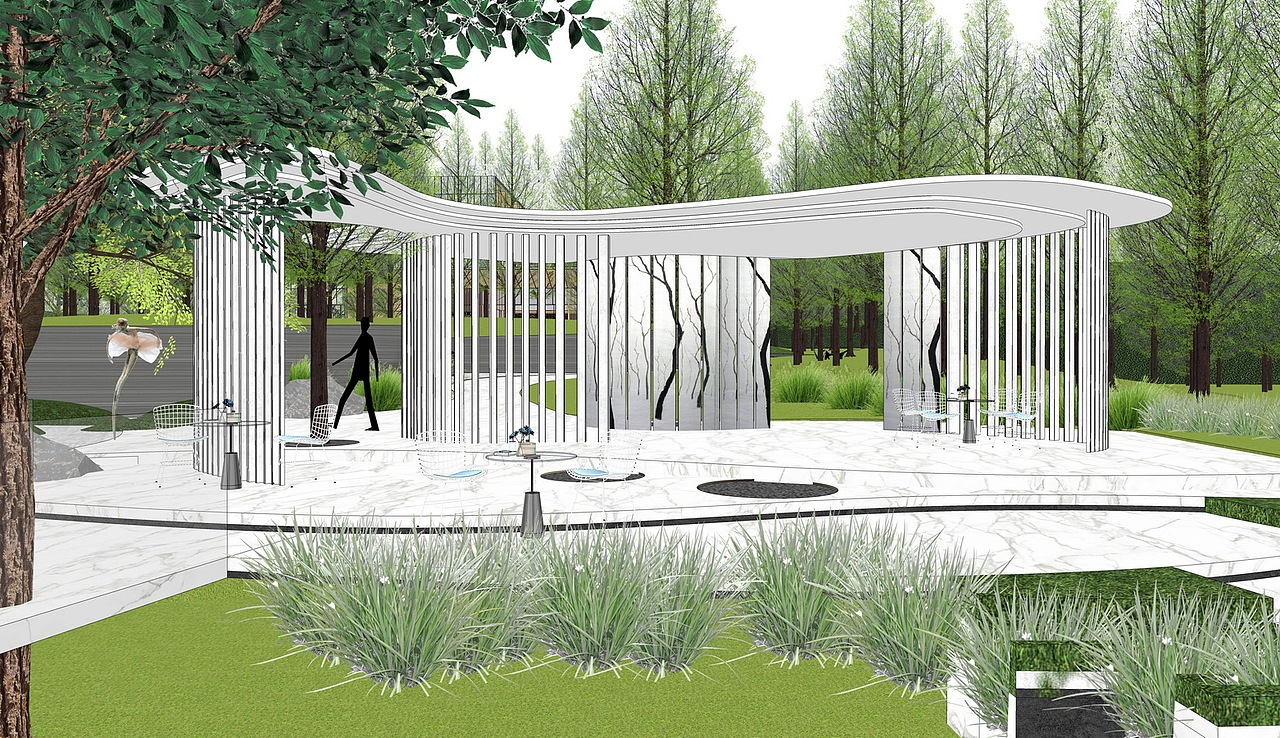 融创云麓长林示范区景观SU模型下载