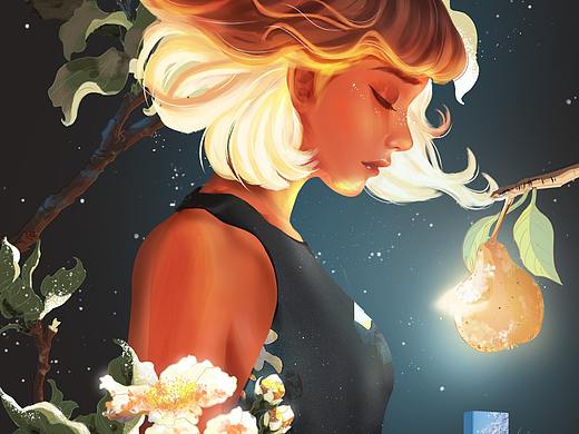 《日常》启古堂线香手绘板绘海报